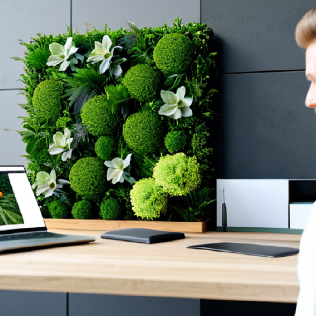 원예디자이너 업무 효율화 팁 - Modern Garden Design Visualization**

"A professional floral designer presenting a 3D model of a gar...