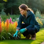 Home 11 원예디자이너 이론과 실무의 균형 잡기 - **Prompt:** A female landscape architect in her late 30s, dressed in practical yet stylish work atti...