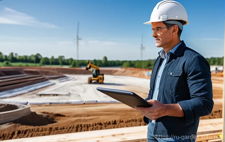 원예디자이너 자격증의 중요성 - A professional female landscape designer, elegantly dressed in a tailored blazer and slacks, confide...